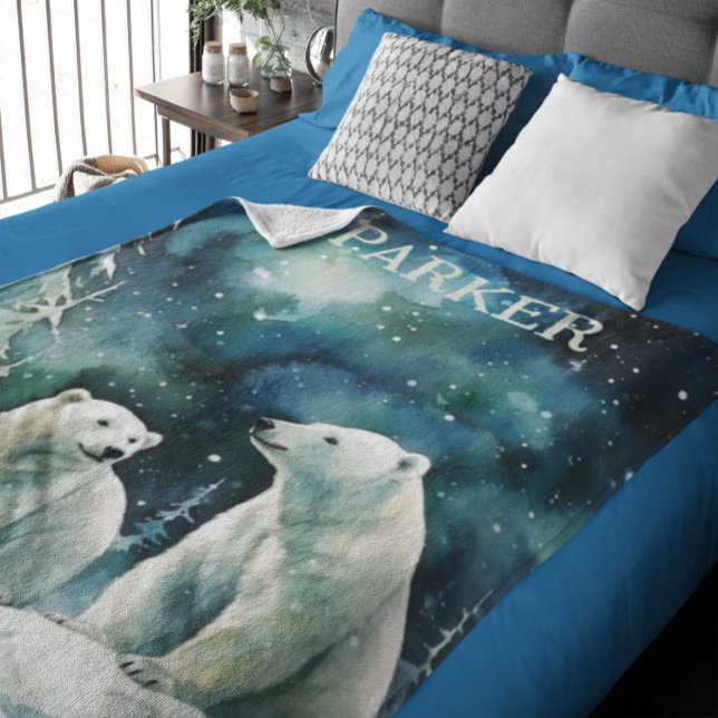 Polar Bears Personalizado Fleece Blanket (Subido por el creador)