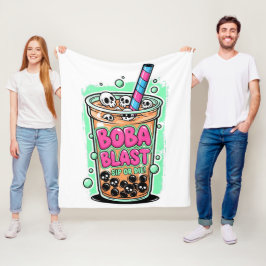 Polar Boba Blast – ¡Bebe o Muere! – Manta de Felpa