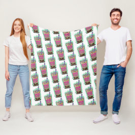 Polar Boba Blast – ¡Bebe o Muere! Manta de felpa