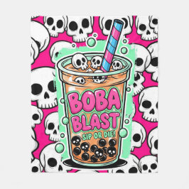 Polar Boba Blast – ¡Bebe o Muere! – Manta de Felpa