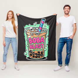 Polar Boba Blast – ¡Bebe o Muere! – Manta de Felpa
