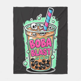 Polar Boba Blast – ¡Bebe o Muere! – Manta de Felpa