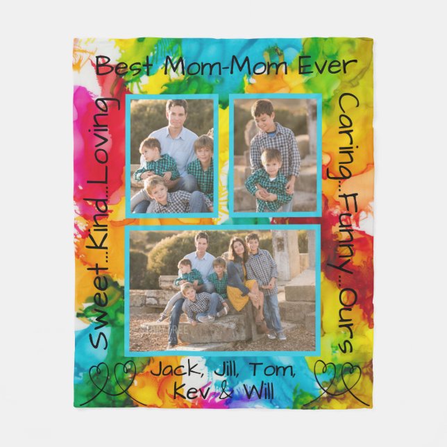 Polar Bolsa de fotos de la manta de fondo "Splash of Col (Anverso)