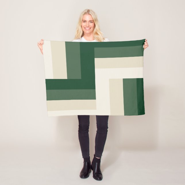 Polar Bosque geométrico y manta moderna de crema (In situ)