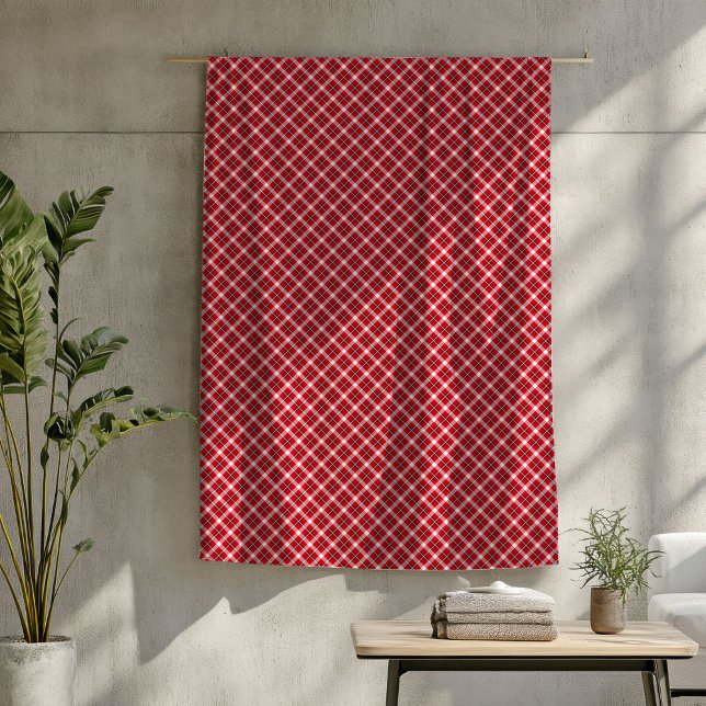 Polar Calentamiento de la manta del cheque negro rojo co (Red Black Check Blanket Warmth with Classic Charm)