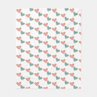 Polar Cálida manta de estampado cardíaco