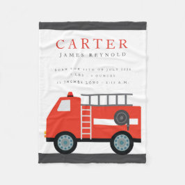 Polar Camión de bomberos, estadísticas de bebé, manta