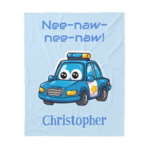 Coche de Policía Feliz, Manta Personalizada para N