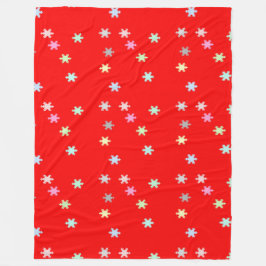 Polar Coloridas copas de nieve, manta roja