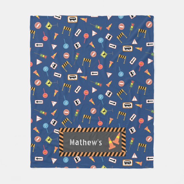 Polar Construcción y Rótulos de carretera Azul. Manta de (Anverso)