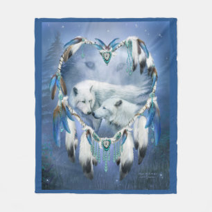 Polar Corazón de una manta del arte del lobo 3