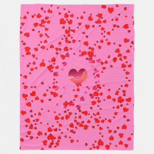 Polar "Corazones" manta de encargo del paño grueso y