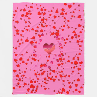 Polar "Corazones" manta de encargo del paño grueso y