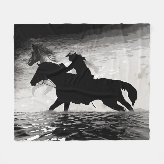 Polar Corriendo con espíritus - Caballos lanzando manta (Frente (Horizontal))