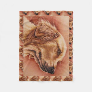 Polar Dibujo del golden retriever en la manta