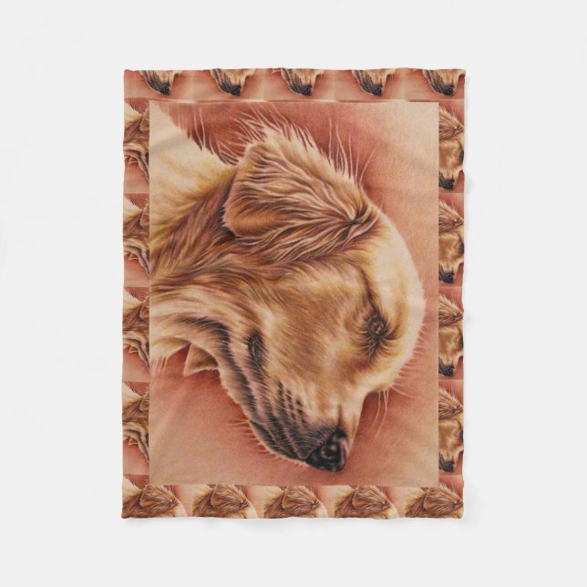 Polar Dibujo del golden retriever en la manta (Anverso)