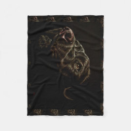 Polar Dibujo del perro negro en la manta