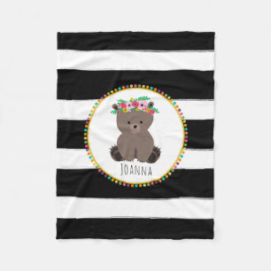 Polar El oso de Boho raya la manta del paño grueso y