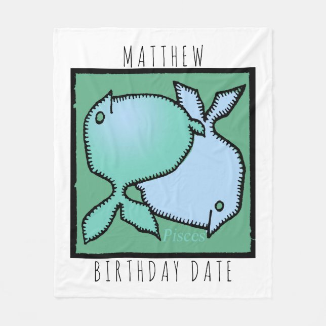 Polar El Rótulo Piscis del zodiaco personalizó la manta (Anverso)