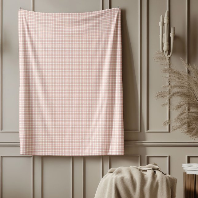 Polar Elegante manta de rayas de Rosa con oro (Elegant Rose Gold Checkered Throw Blanket)