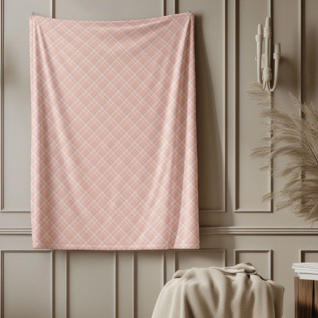 Polar Elegante manta de rayas de Rosa con oro (Elegant Rose Gold Checkered Throw Blanket)