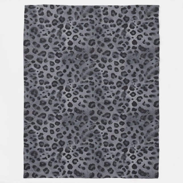 Polar Elegante y salvaje: La manta del Sherpa de Leopard (Anverso)