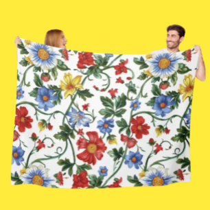 Polar Florece con Audacia   Manta de Felpa Floral Colori