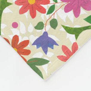 Polar Flores de moda y puntos de polka en una manta de s