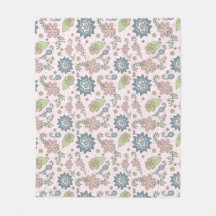 Flores del invierno en manta rosada