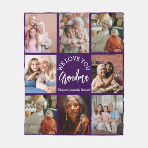Polar Foto de la abuela Manta personalizada con nietos