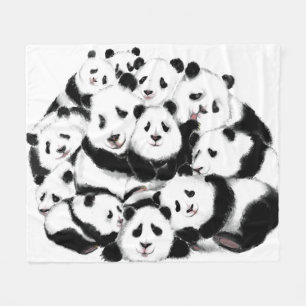 Polar Funeraria manta con familia feliz Pandas