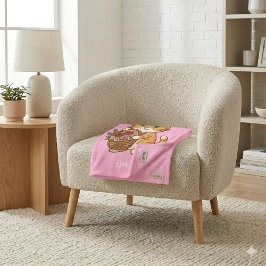 Polar Gato Naranja Adorable y Flores: Manta Suave para B