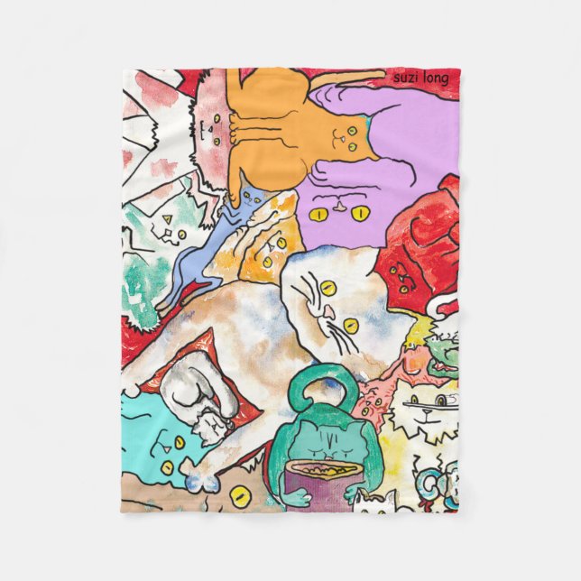 POLAR ¡GATOS! ¡AMO GATOS!  MANTA (Anverso)