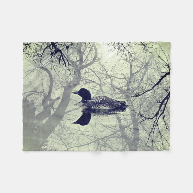 Polar Globo blanco y negro sobre una manta de lanzamient (Frente (Horizontal))