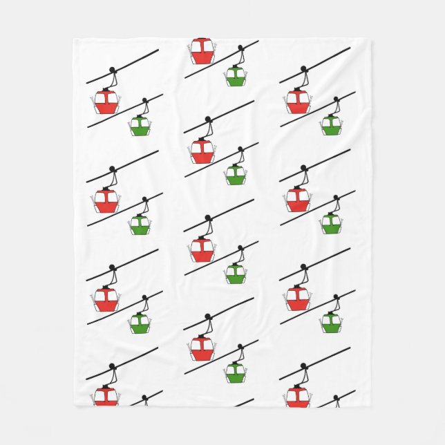 Polar Góndolas rojas y verdes sobre una manta blanca (Anverso)