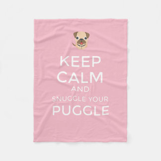 Polar Guarde la calma y Snuggle su Puggle - MANTA de