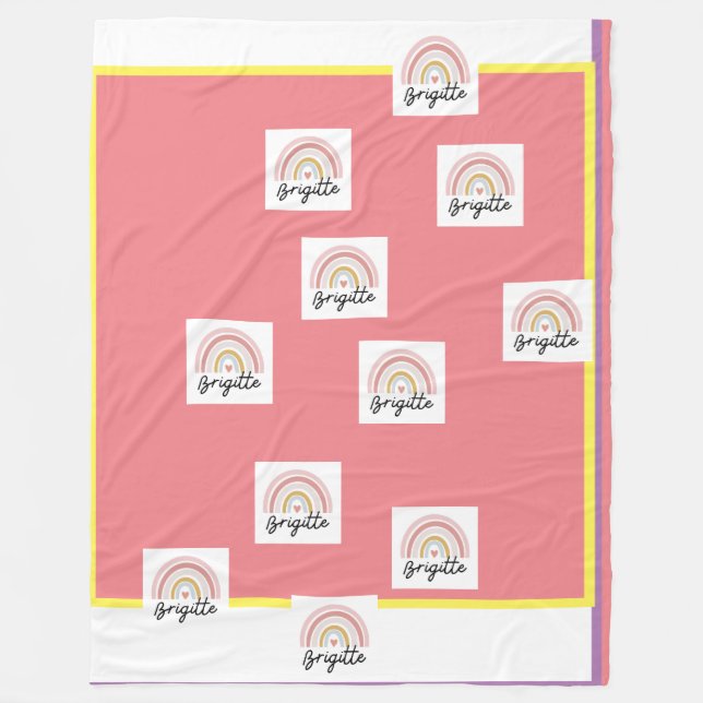 Polar Hermosa Brigitte con manta de lana arcoiris. (Anverso)