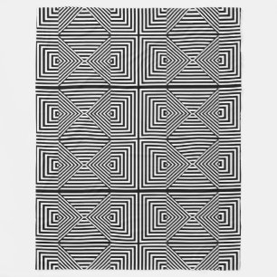 Polar Ilusión óptica: manta geométrica en blanco y negro