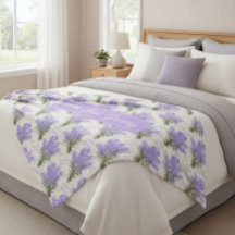 La Mejor Manta de Fleece Floral Lavanda para Abuel