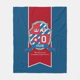 Polar Letra Ollie Boys Nombre O significa manta azul