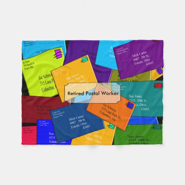 Polar Letras jubiladas de la manta del paño grueso y (Frente (Horizontal))