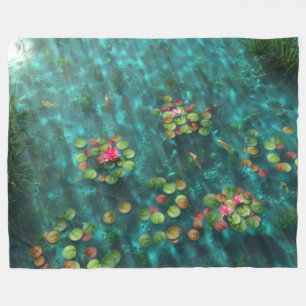 Polar Lilies en la manta de la flota de agua