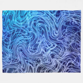 Polar Linear2 azul deformado - manta del paño grueso y