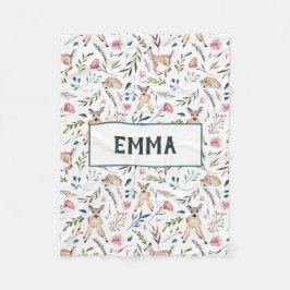 Polar Los ciervos y las flores personailzed la manta del