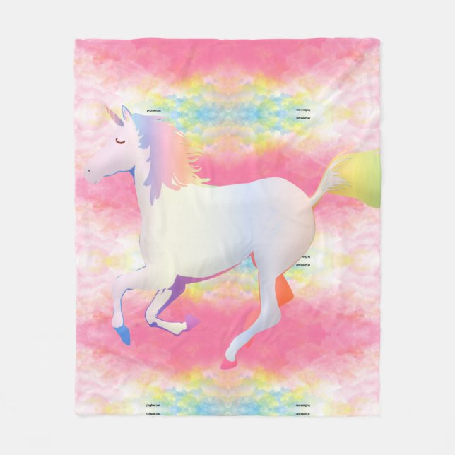 Polar MÁGICA manta de lana UNICORN. (Anverso)