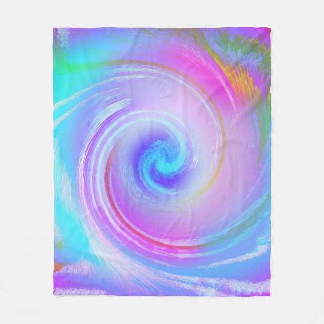 Polar Manta abstracta de remolino pastel (Anverso)