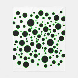 Polar Manta Abstracta Moderna con Patrón de Círculo Verd