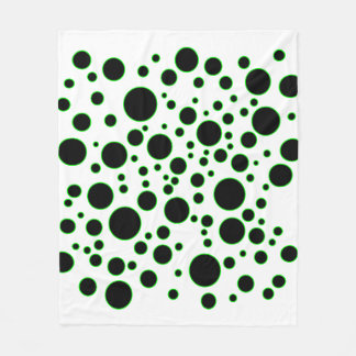 Polar Manta Abstracta Moderna con Patrón de Círculo Verd
