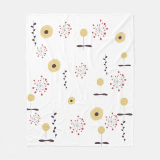 Polar Manta acogedora con estampado de flores silvestres
