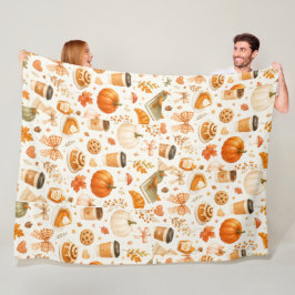 Polar Manta acogedora de calabaza y café de otoño – Otoñ